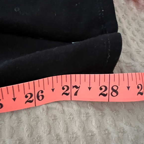 H&M | Black Ankle Zip Stretchy Office Pants Front Seam Elastic Waistband - Picture 3 of 6